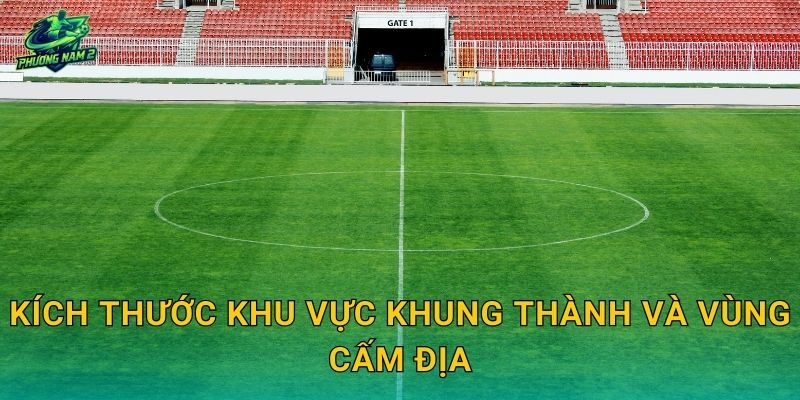 Kích thước khu vực khung thành và vùng cấm địa